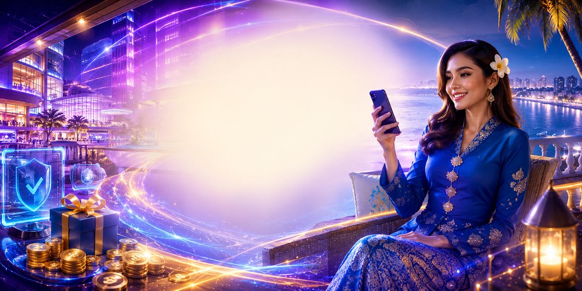 Pengguna Johor Bahru membuat deposit menggunakan telefon pintar untuk program VIP 9700